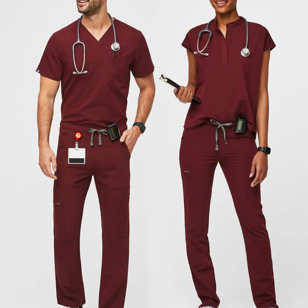 Hospital Uniforms Medical Scrubs Nurse Long Sleeve New Color Scrub Suit with Women