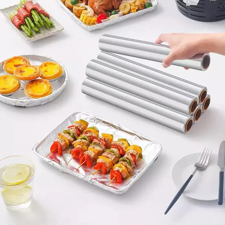 Factory Price Recyclable Alu Food Foil Aluminium Paper Roll for Food Wrap