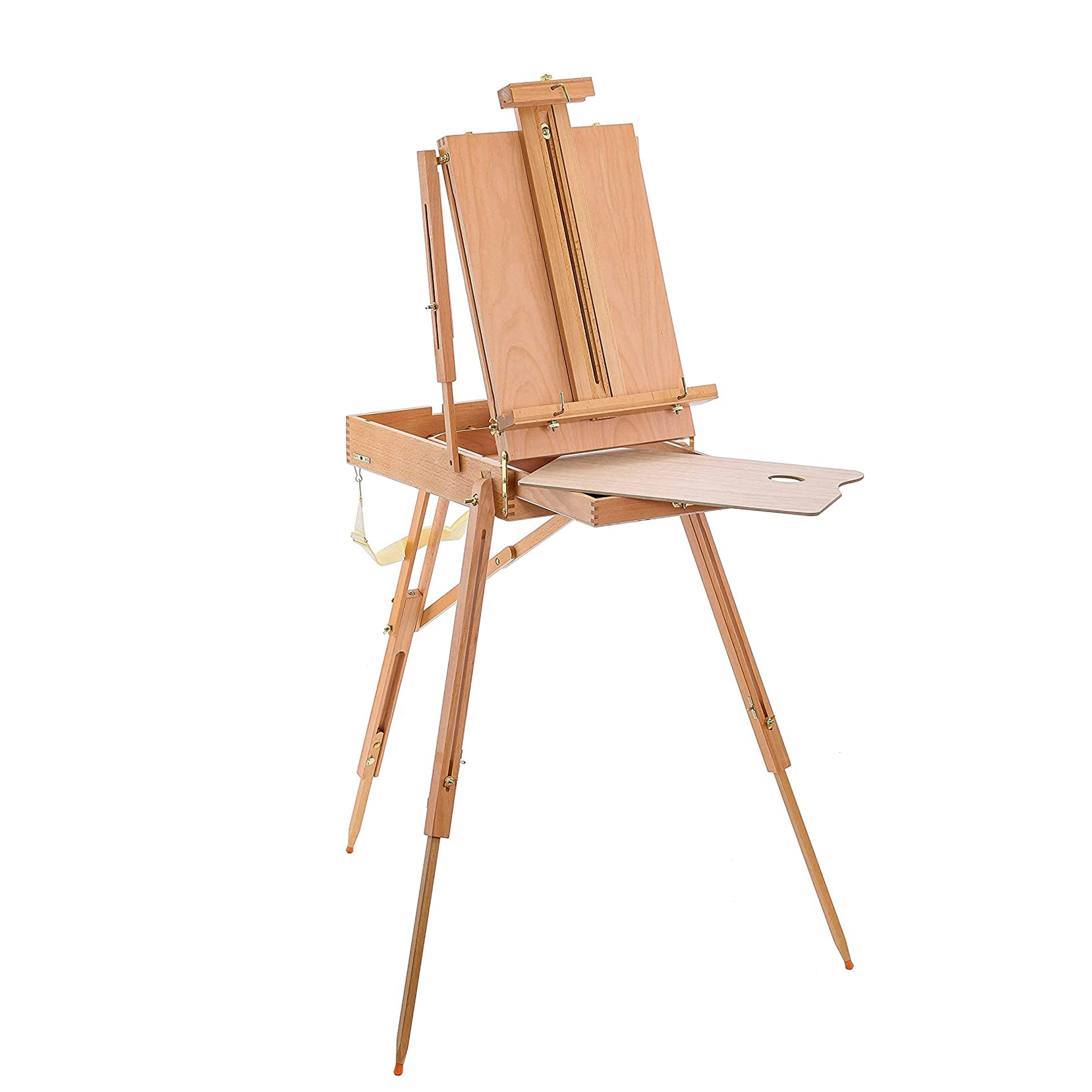 Ready To Ship French Easel Artist Wooden Paint Easel Stand Sketch Painting Box Portable Folding Durable Display Easel