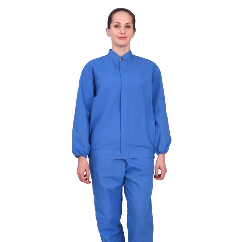 Jinteng Wholesale Long-Sleeved Uniform Protective Clothing for Food Factory Biomedical Cosmetics Workshop Production Clothes