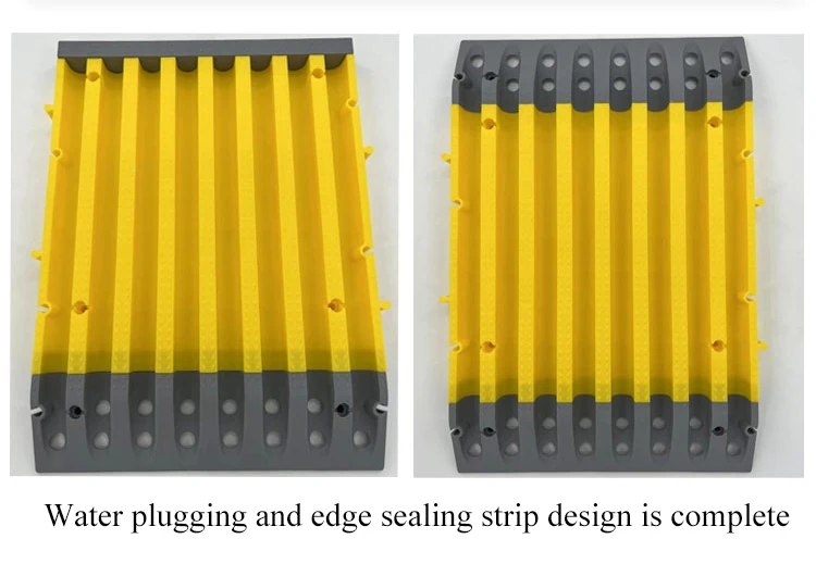 Quickly Assembled 40mm Slope Edge Strip Modular PP Plastic Flooring Ground Grille Wrap Edges Mat Connector for Car Wash Corner