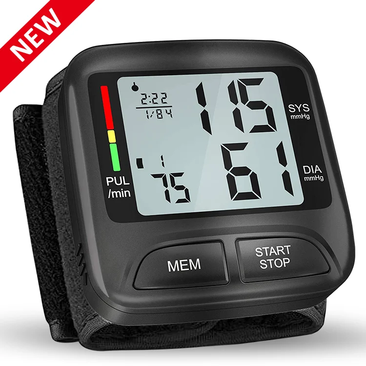 Small Oem Electric Mini Medical Wireless Heart Rate Bp With Lcd Gauge Price Digital Wrist Blood Pressure Monitor For Wholesale