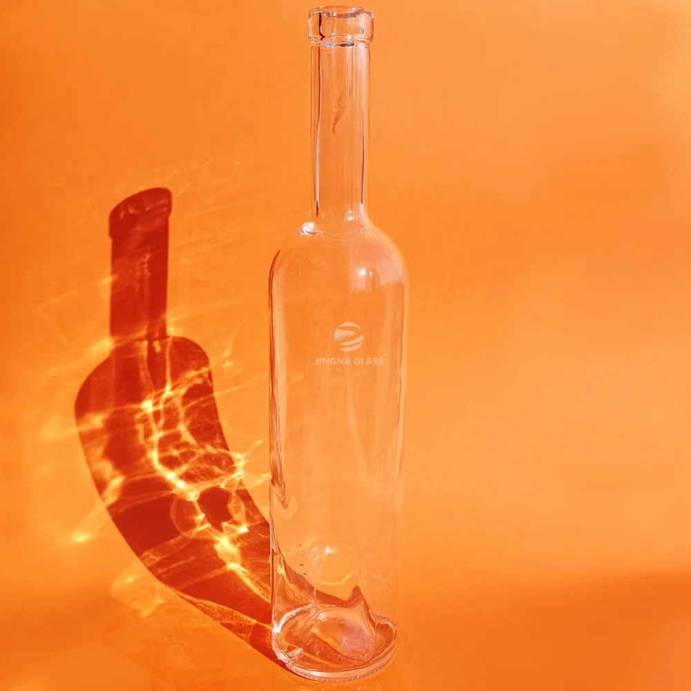 Long and thin shape 500ml 700ml 750ml whisky vodka gin glass bottle for distillery