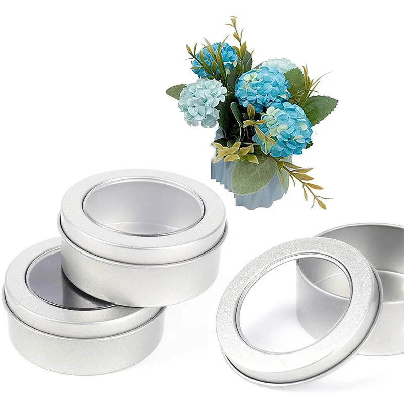 Высококачественная жестяная коробка для упаковки чая для белого чая, Японские чайные консервные банки с прозрачной крышкой