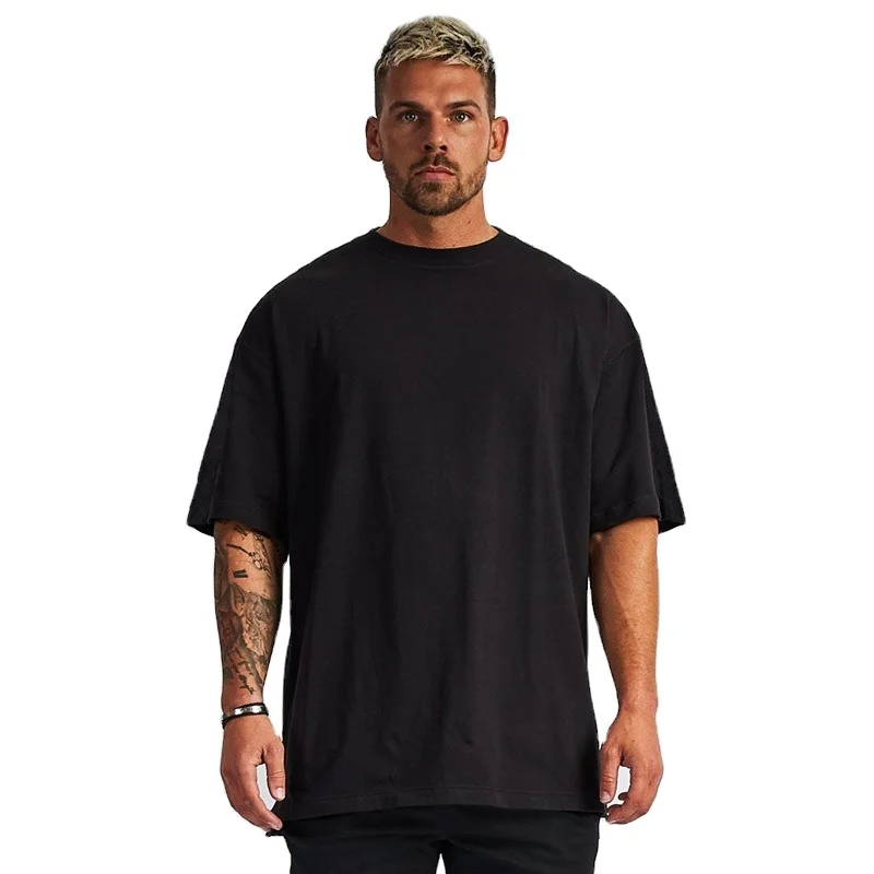 Fit Little Drop Shoulder Brand Blank Men T Shirt Oversized New Design Luxury Quality Cotton Loose Custom T-shirts Short Sleeve