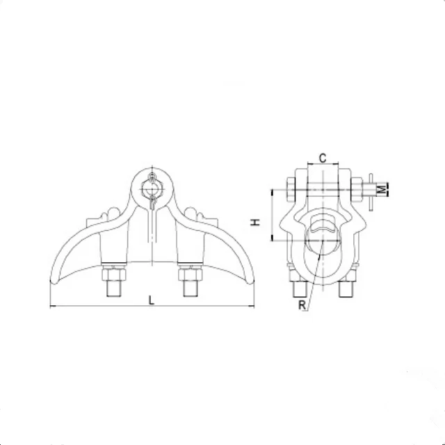 Aluminum Alloy  Suspension Clamp (Type Envelop) for Overhead Power Fittings