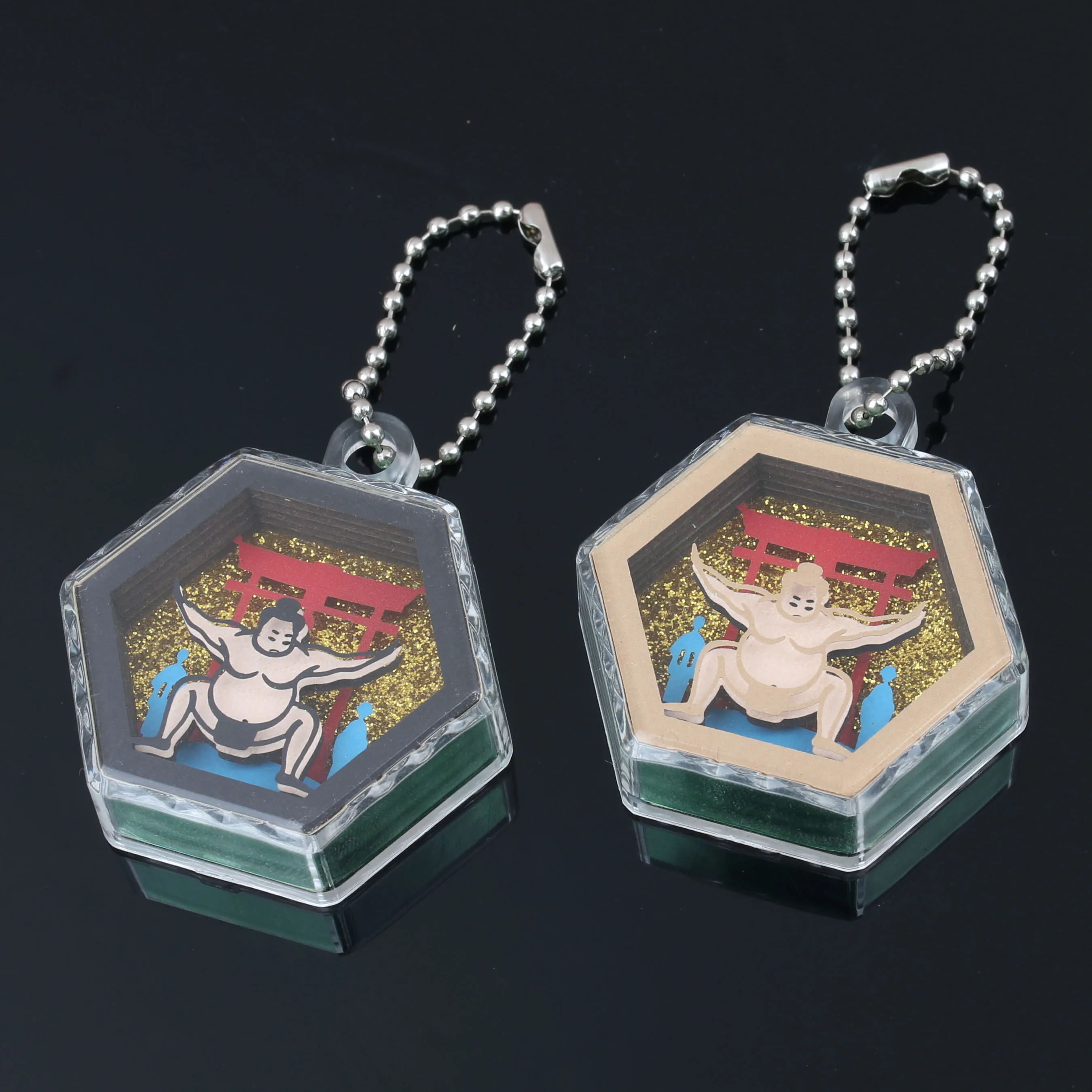 Wholesale Custom Transparent Acrylic cute Cartoon Character 3d Keychains with Key Ring for Promotional Gift