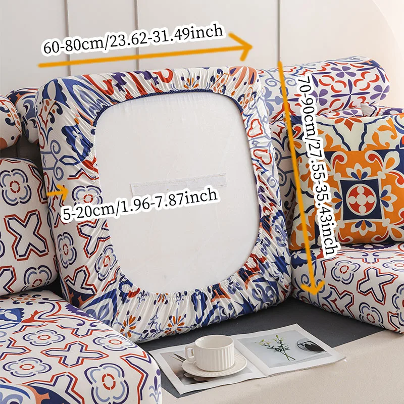 All-Year Universal Stretch Sofa Cover Solid Pattern Couch Cover for Sectional Sofas