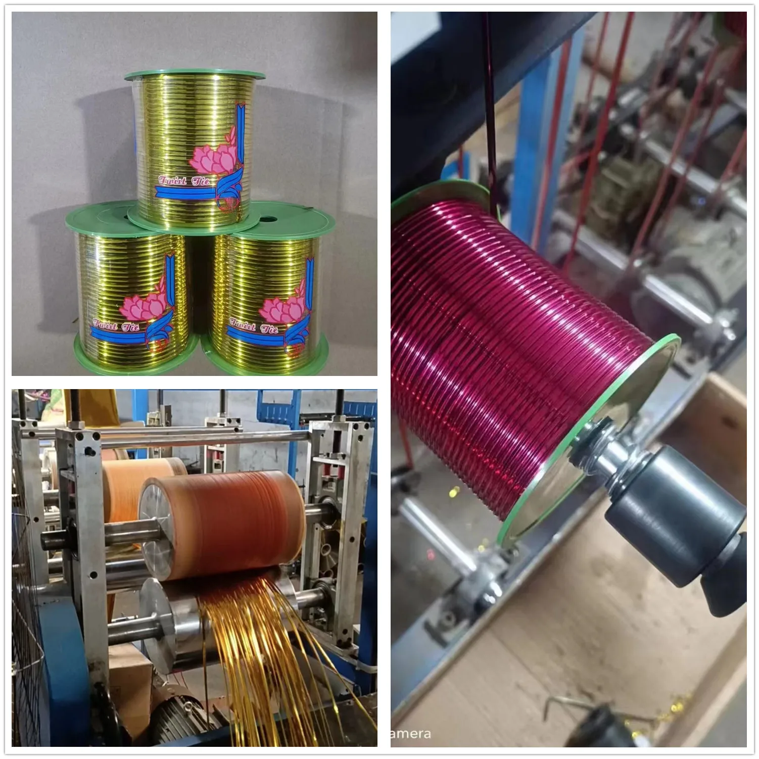 Colorful Metal Wire Food Packaging Bags Closing Metallic Plastic Twist Tie For Closing Bags