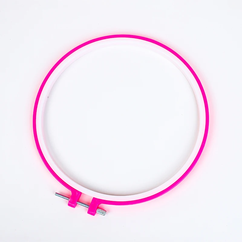 Colorful cross stitch embroidery hoop Abs plastic  wood embroidered stretch