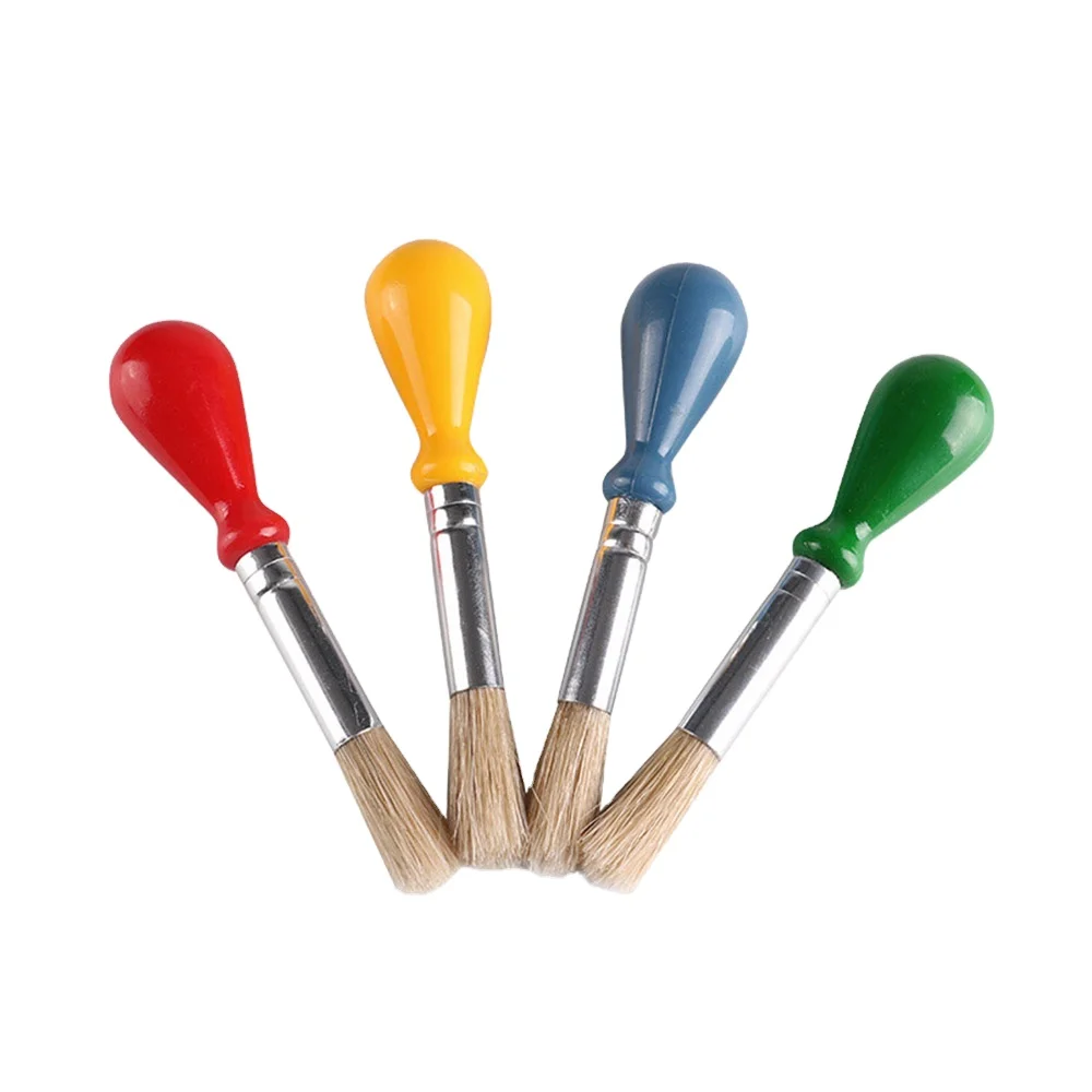 Детская художественная специальная круглая пластиковая ручка Кисть для рисования акварелью с щетиной детей