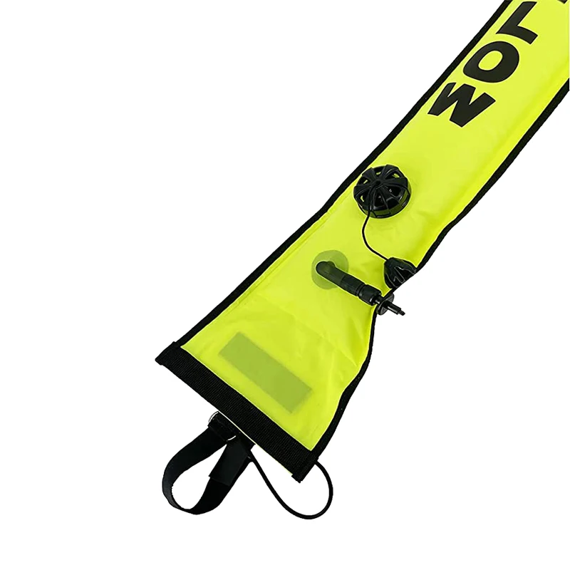 High flashlight visibility reflective 1.2M 1.5M 1.8M SMB inflatable dive scuba buoy
