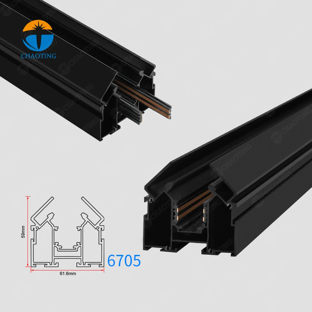 LED Aluminum Profile DC48V AC220V Rail Lamps Perfect Flexible Magnetic Track Lighting System For Russia Pvc Stretch Film Ceiling