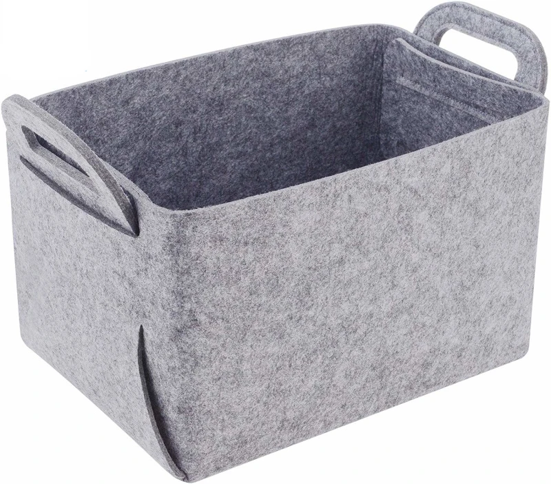 Storage Basket Felt Storage Bin Collapsible & Convenient Box Organizer
