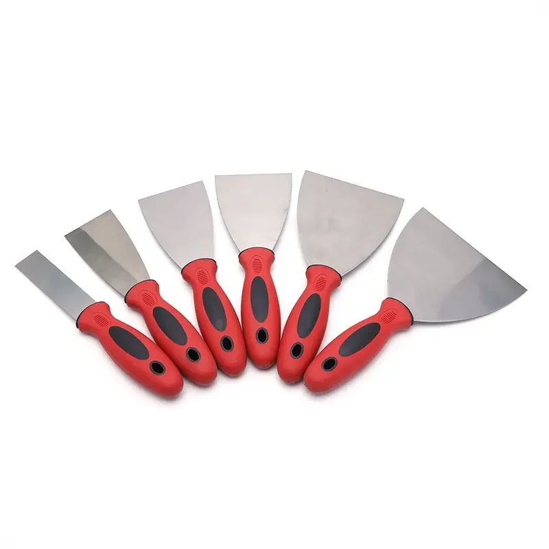 Factory Direct Sale Decoration Tools Paint Scraper Stainless Steel Blade With Rubber Handle for Wall Purpose