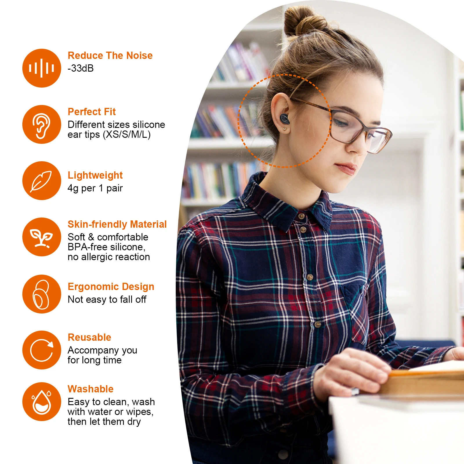 Wholesale Custom LOGO Ear plugs Sound Reducing Concert Adjustable Hearing Protection Silicone EarPlugs For Sleep