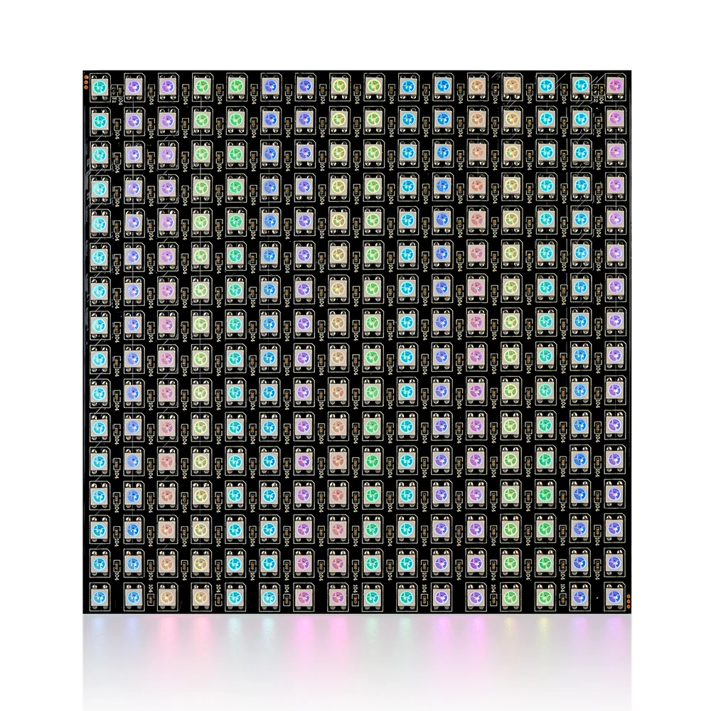 WS2812B ECO Alloy Wires DC5V RGB 16x16 8x32 256 Pixels Individually Addressable Digital Programmed Pixel Matrix Panel Screen