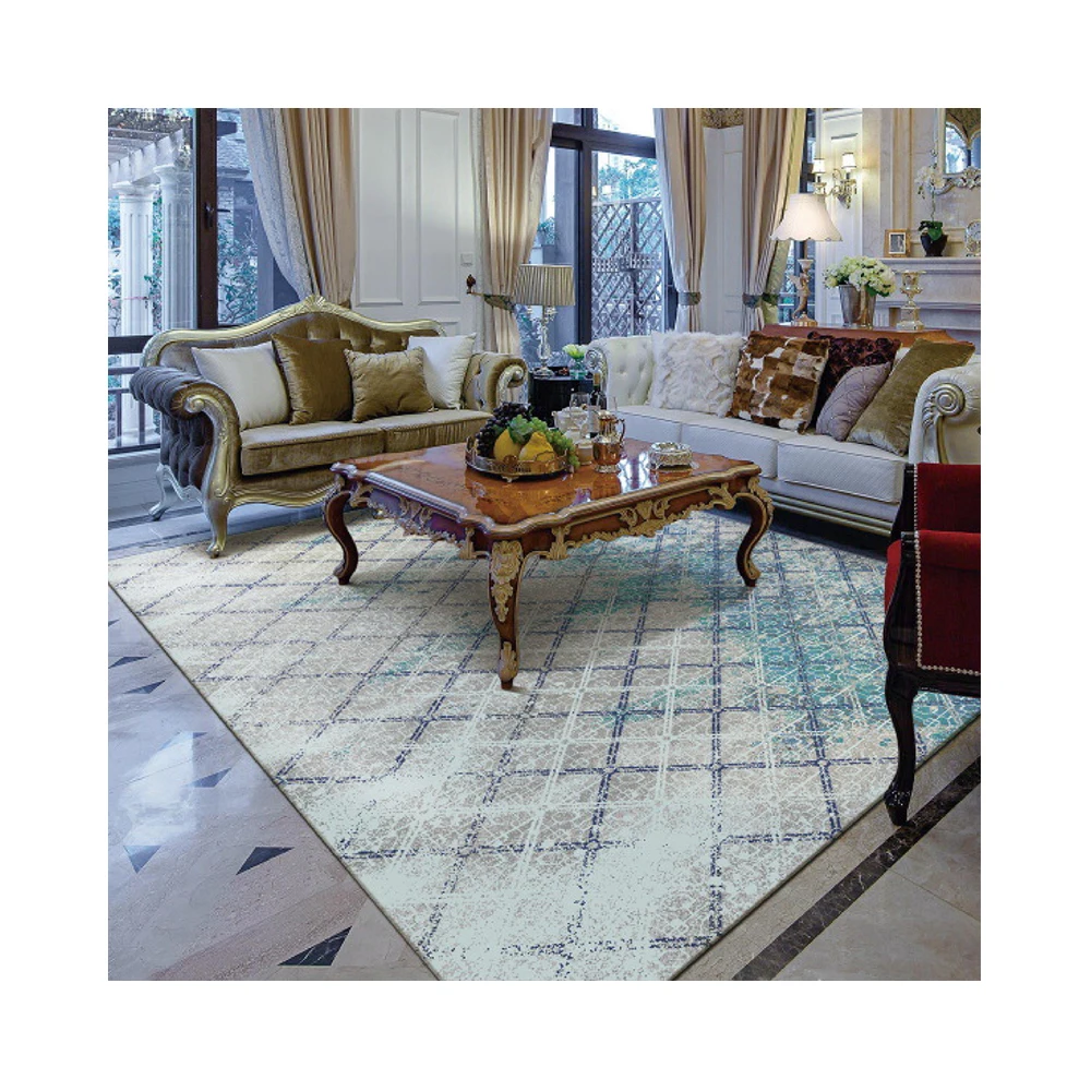 HENGJIU Eco friendly zone mat modern woolen carpet  luxury wilton carpet rug large living room carpet for living room
