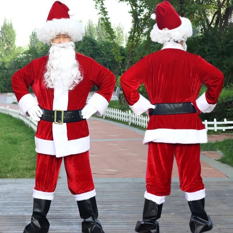  Santa Claus Costume For Adults Cosplay High Quality Thicken And Add Cotton Clothes Fancy 2021 Hot