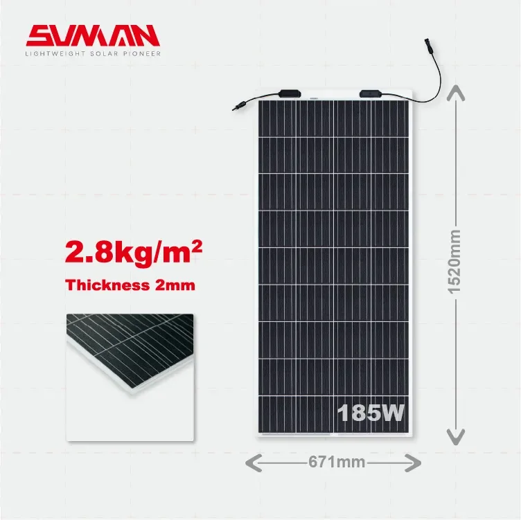 Sunman Flexible Bendable Solar Panel 12v 90w 100w 185w 250w 430w with 5 Years Warranty