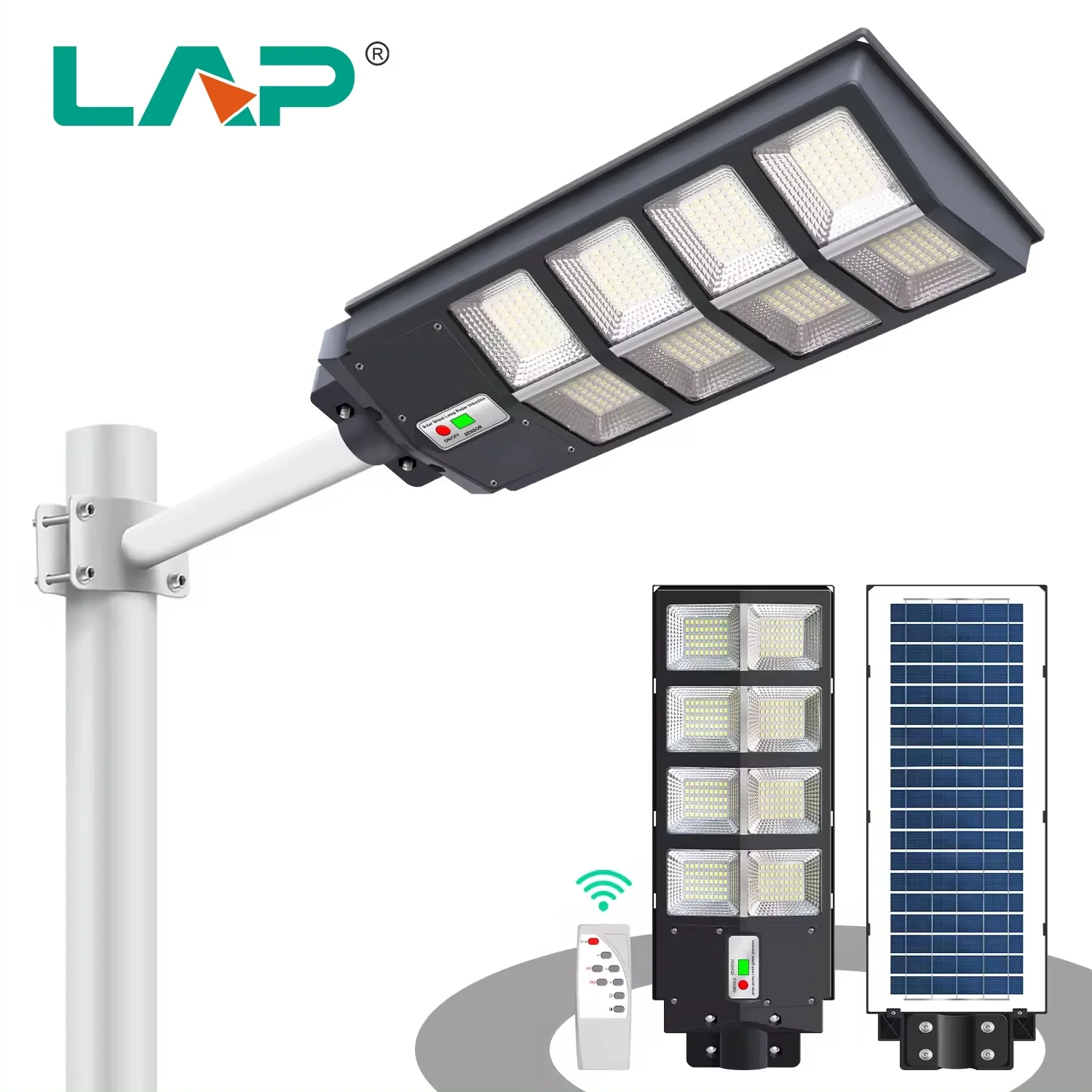 LAP IP65 Waterproof Solar Street Lamp High Lumens Outdoor Villa Country City Lighting Integrated All In One Solar Street Light