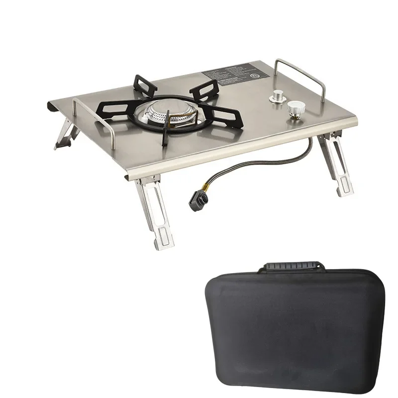 4000W Outdoor Portable Stainless Steel BBQ Tabletop Cooking Stove Folding Burner IGT Camping Picnic Cooker Camping Gas Stove
