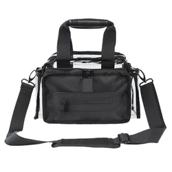 waterproof pvc cosmetic bag professional makeup kit tote organizer makeup artist clear bags with shoulder strap