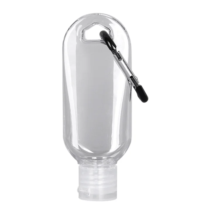 30ml 50ml 60ml PET sanitizer atomizer hand wash out door travel cosmetic key chain flip top sprayer squeeze refillable bottle