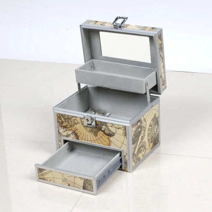 Wholesale avon products of Aluminum CaseTravel Organizer with Drawer Professional Artist Makeup Cases