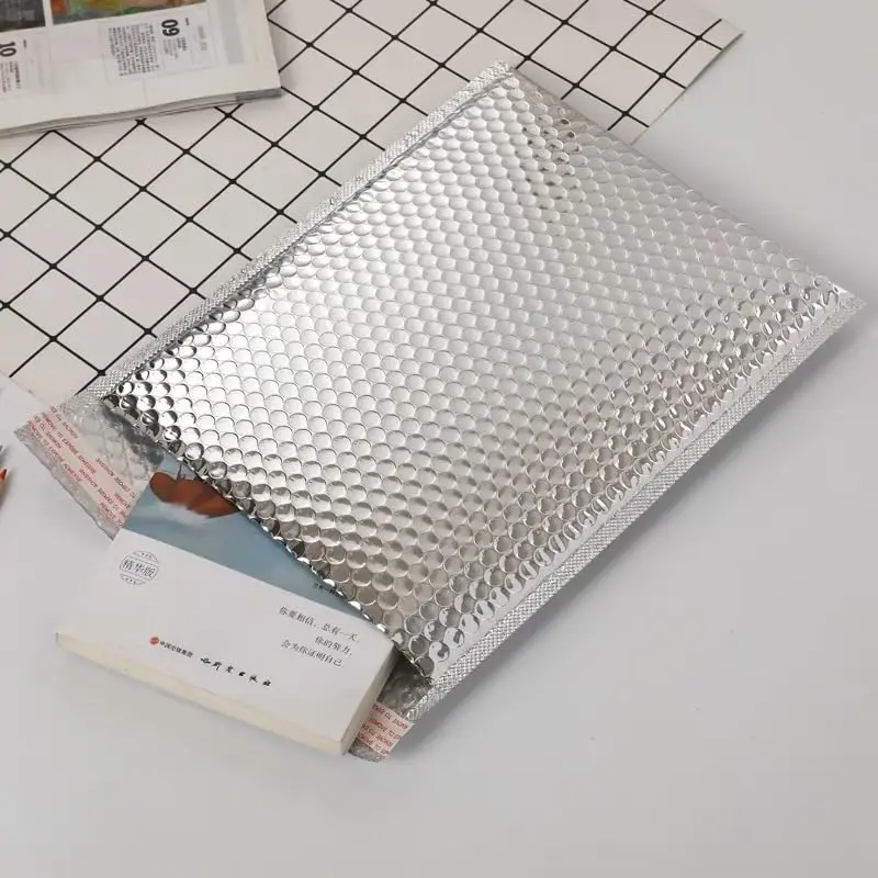 Packaging Envelope Mailers Bubble Poly Bubble Mailer Package Bag Silver Online Shopping Gravure Printing Strong Adhesive CN;GUA