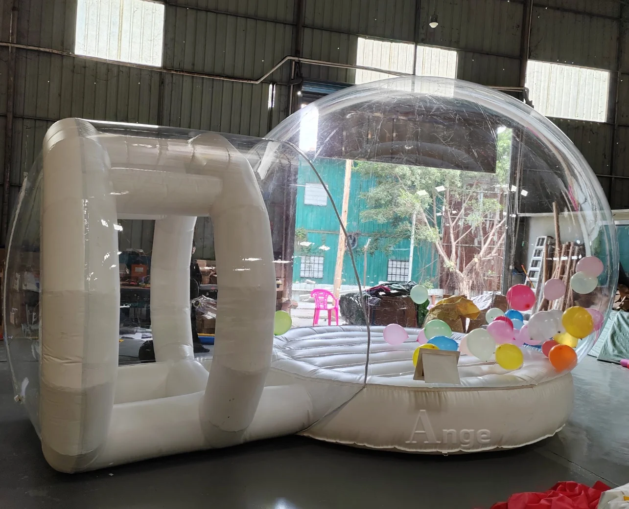 ANGE Inflatable Bubble House Clear Transparent INFLA Bubble Tent Inflatable obubble Bounce tent with LOGO
