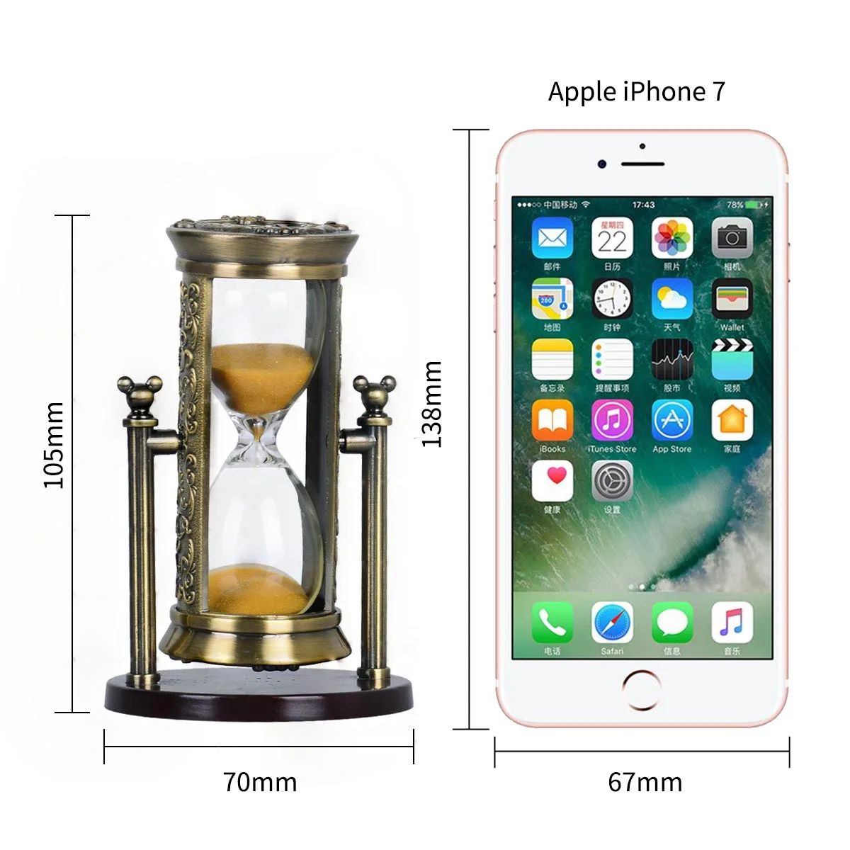 
Christmas decor Metal 3 minutes brass hour glass wholesale gold reloj de arena table clock hourglass custom sand timer 