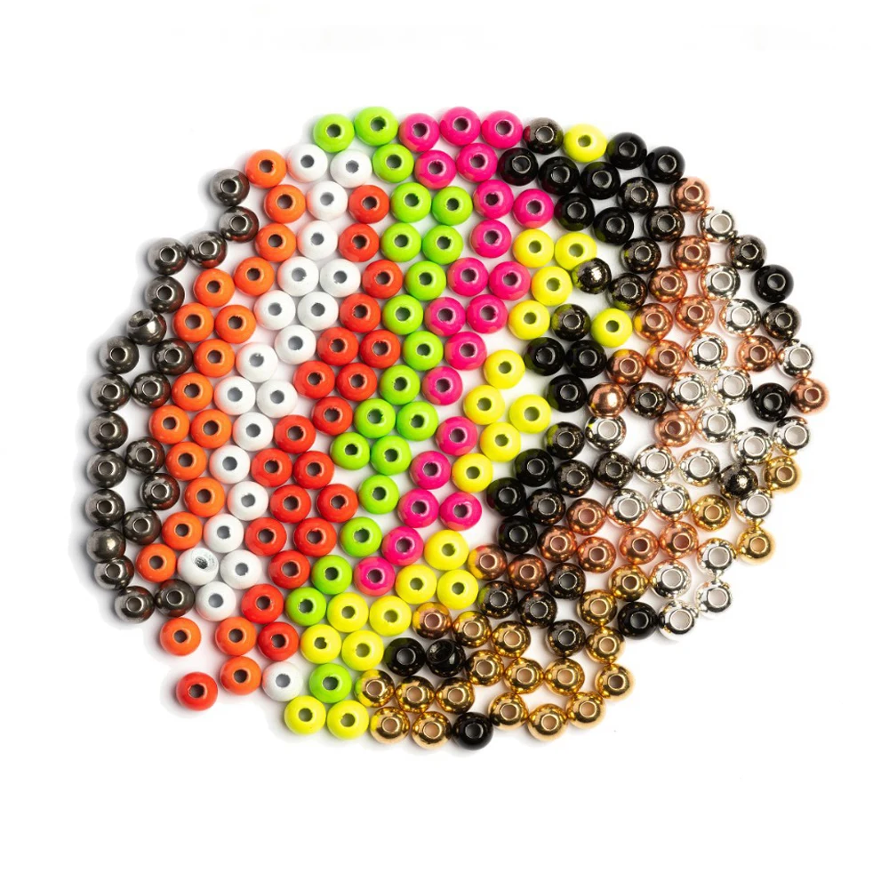 Black red pink yellow green orange Fly Tying Beads Accessories Nymph Flies Fish Tungsten Beads Head