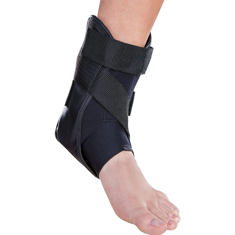 breathable lightweight ankle support brace protector sleeve wraps band compression for swelling broken fibula rolling ankles