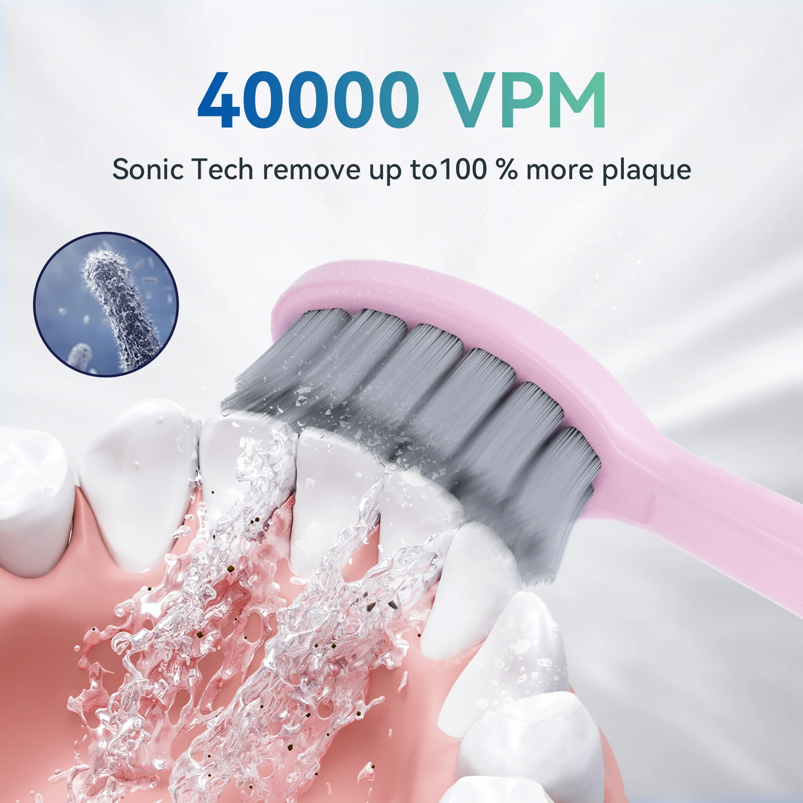 JTF replacements P200 electric toothbrush heads brush head pink color with medium soft bristle