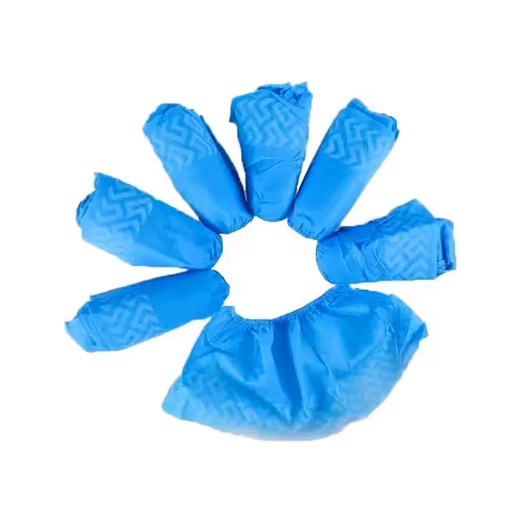 Disposable Elastic Non-Slip Breathable Non-Woven Shoe Covers Texture Sole Household Cleaning Tools Accessories