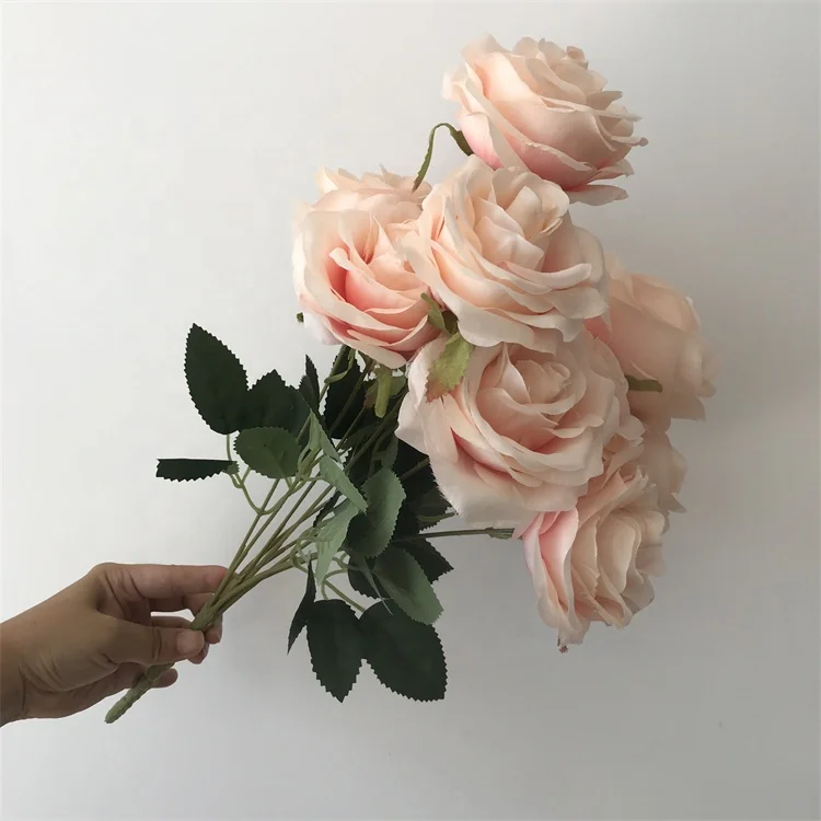 YAYUN W-1095 Factory Wholesale Home Decor Artificial Silk Rose Bulk Flowers