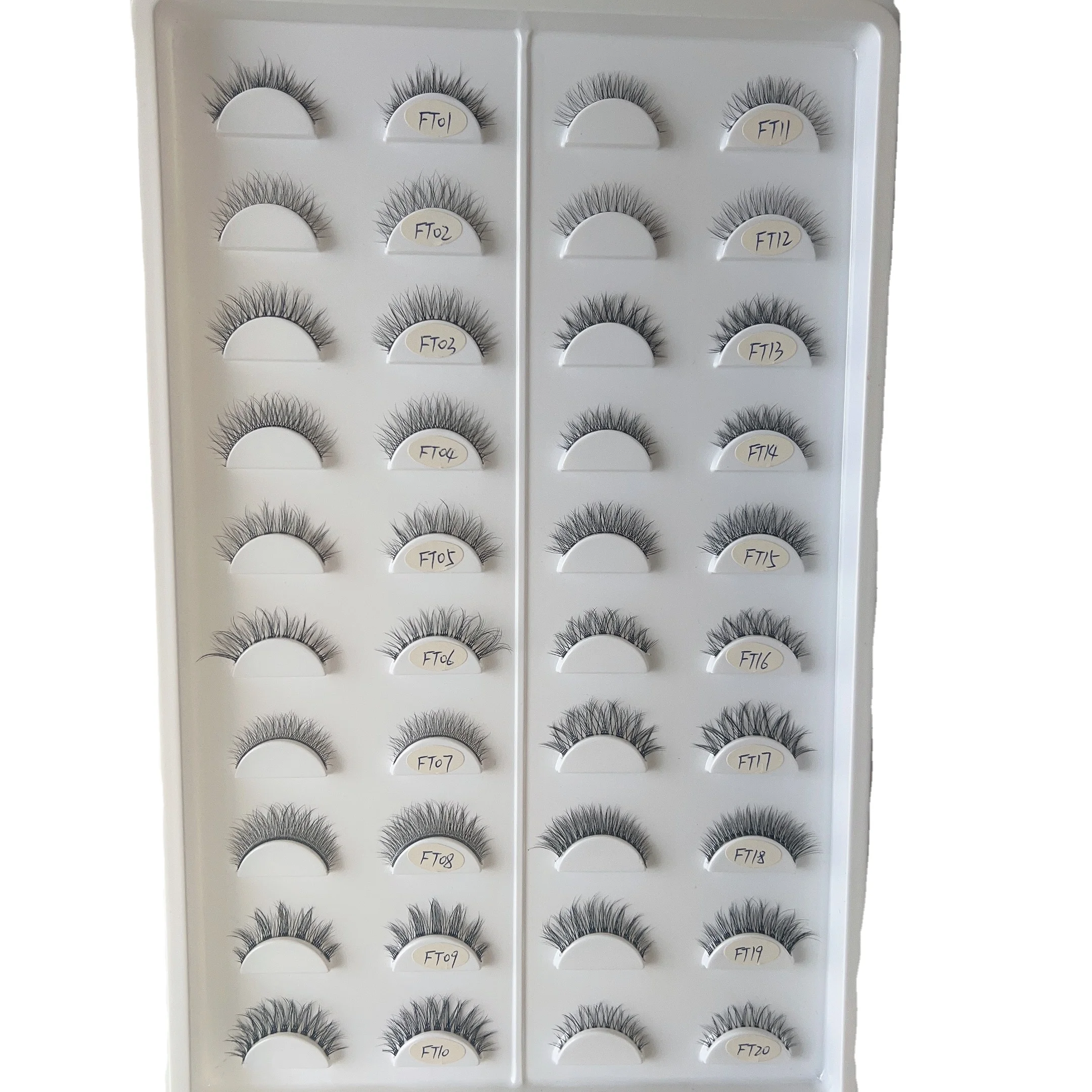 Wholesale faux mink lashes 20 pairs 1 set 20 pairs mink lashes full suppliers