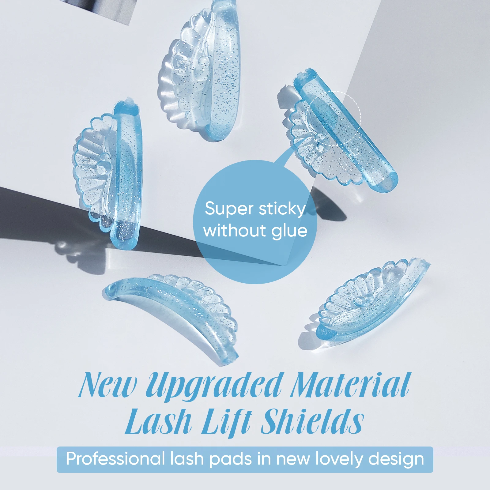 Libeauty Eyelash Lift Roller Self sticky Glueless Lash lift shields Silicone Lash Lamination Rod No Glue lash lift shields