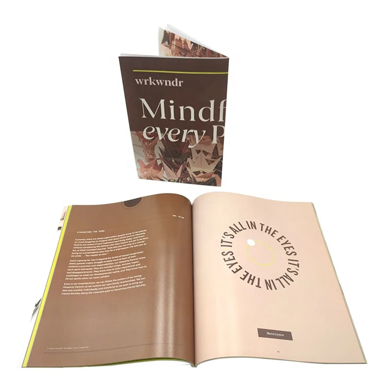 High Quality Printing Service A4 A5 Customized Size Manual Journal Magazine Catalog Brochure Flyer Printing