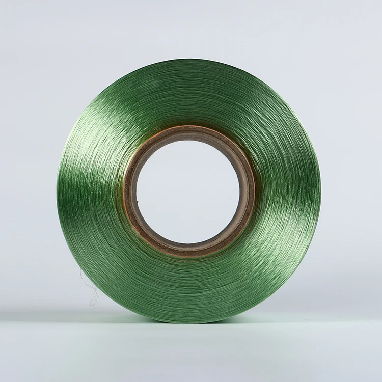 Custom color  filament polyester dty 150/48big twist tubular logo yarn for woven ribbon label industries
