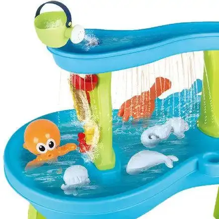 Toddlers Outdoor Sand Water Plastic Sensory Summer Activity Big Water Beach Sand Playing Table Toys Set for Kids