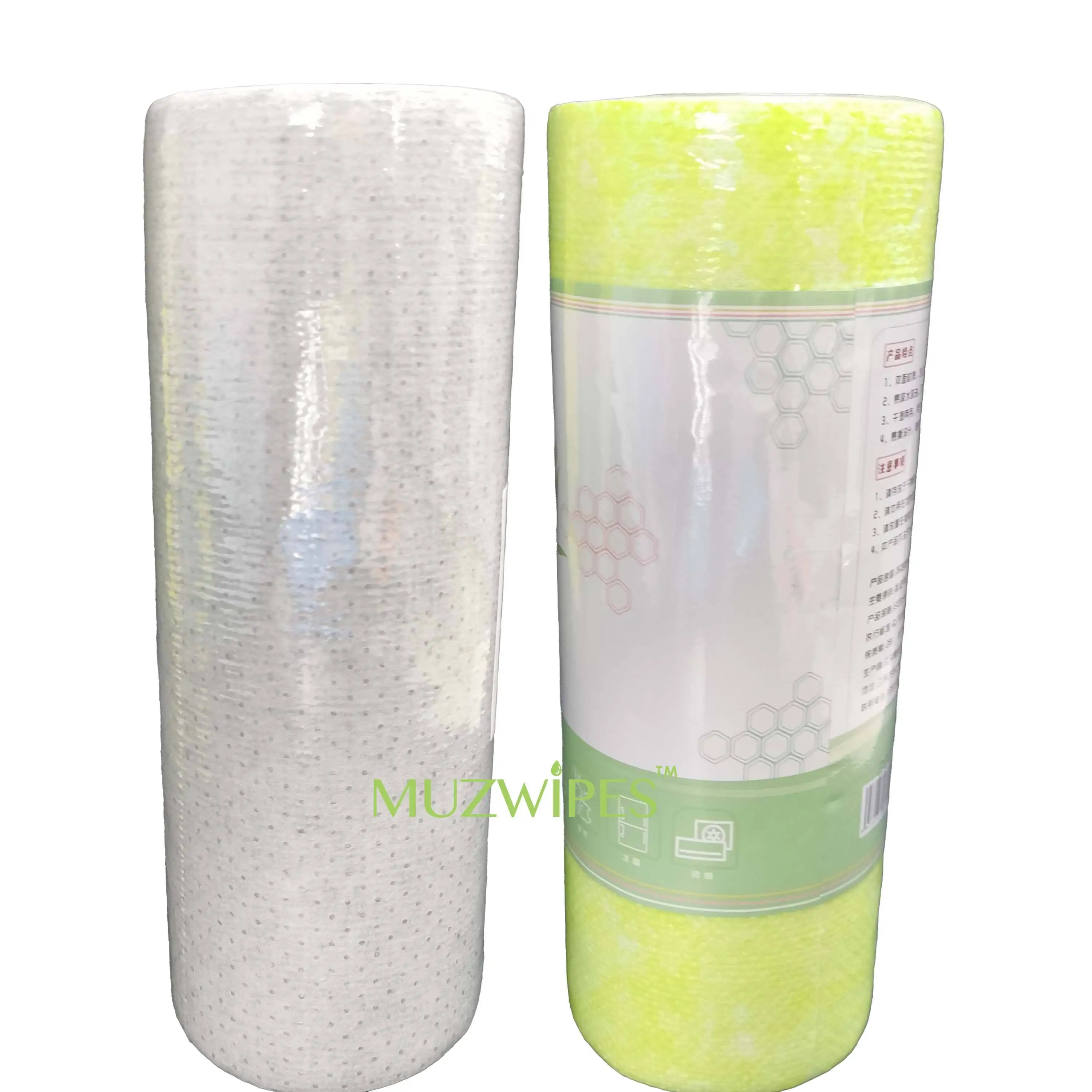 Biodegradable Orange White Embossed Coarse Denier Polypropylene Woodpulp Nonwoven Fabric,