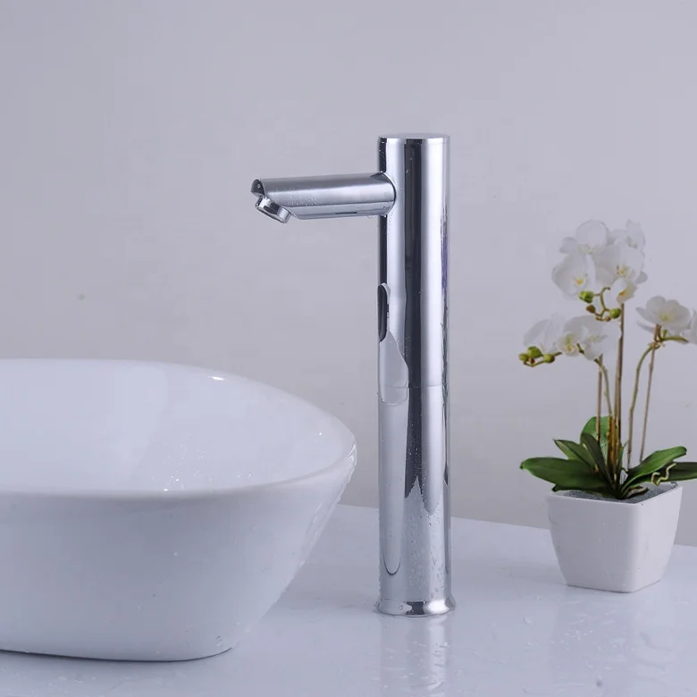 Countertop Touchless Faucet Cold Only Tall Body Infrared Motion Sensor Faucet