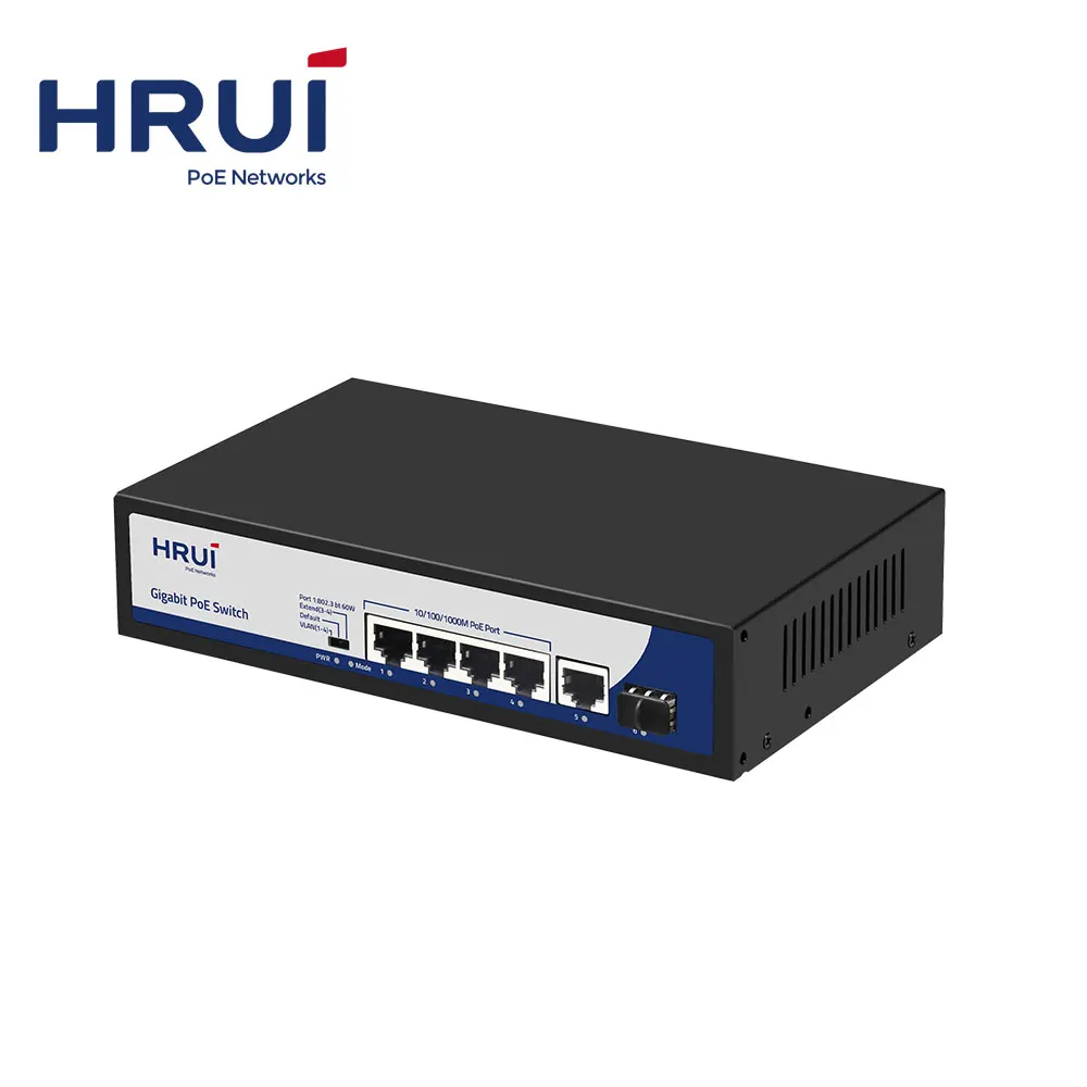 Full Gigabit Fast Network PoE Switch 4 Port for CCTV IP