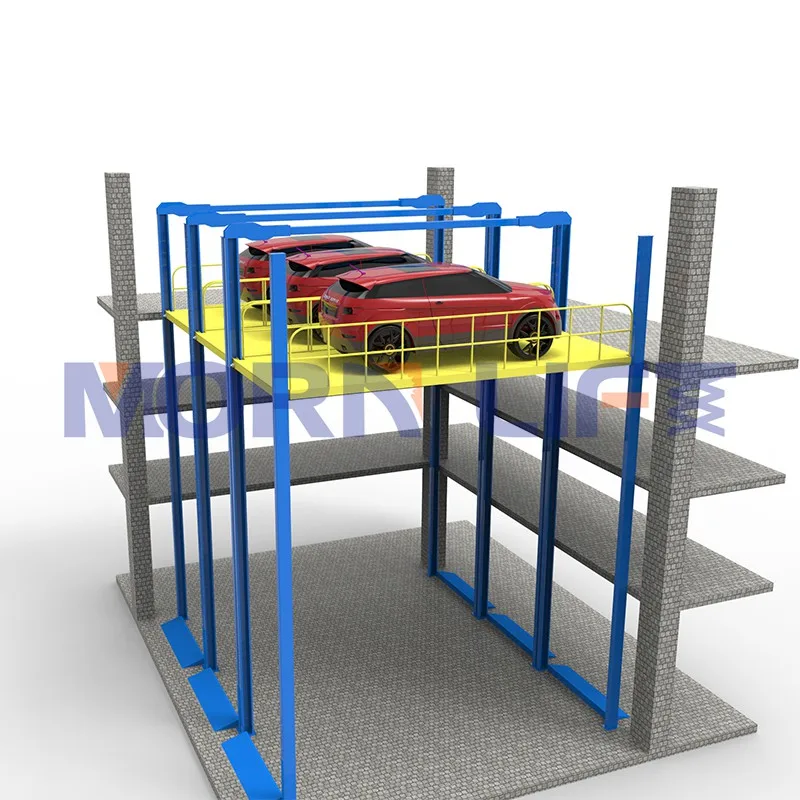 MORN car hoist 4 post elevator four post car elevator lift for vehicle vertical transportation