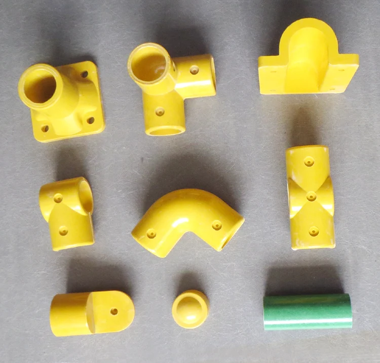 corrosion resistant fiberglass tube connector FRP handrail fittings