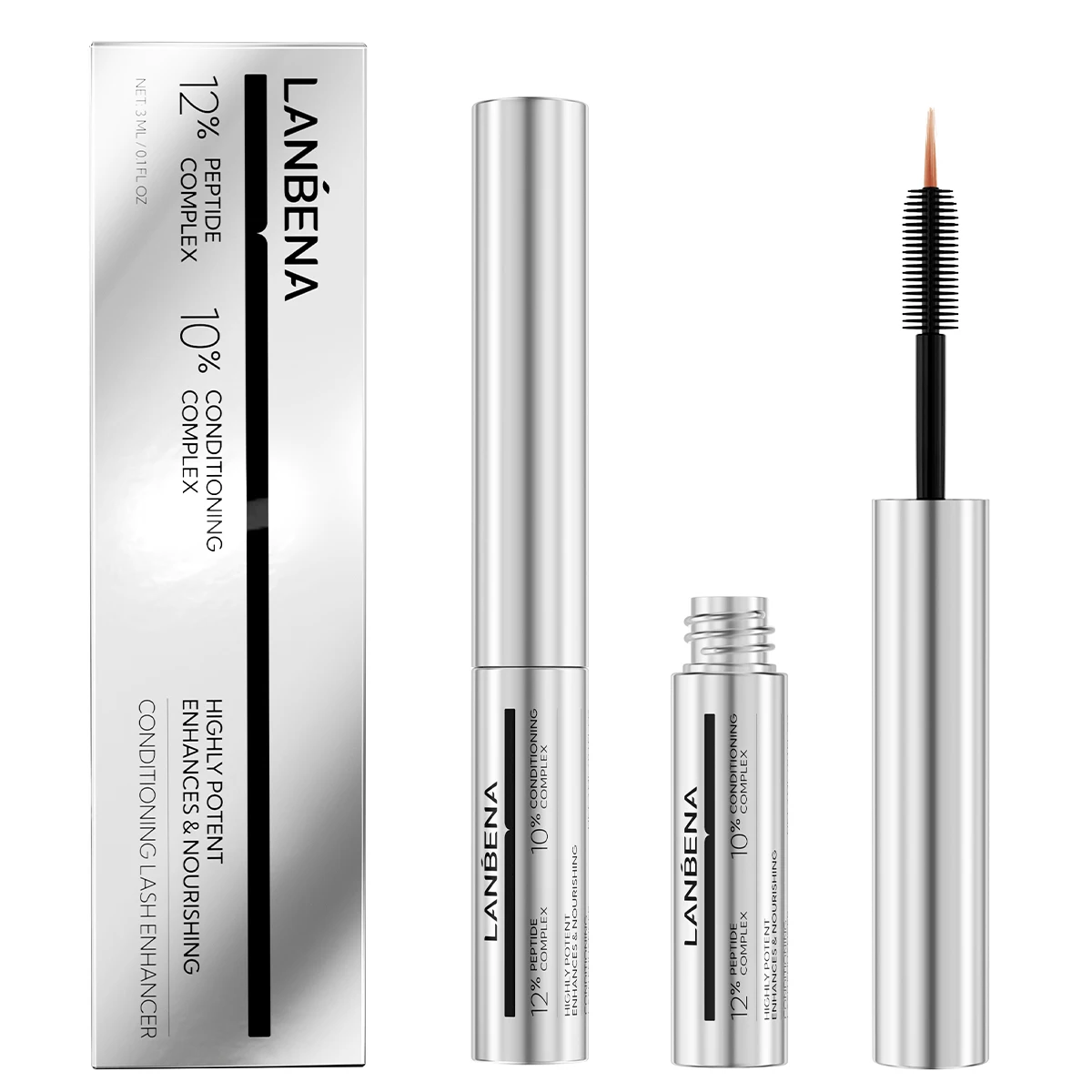 Lanbena Private Label Natural Organic Eyelash Growth Enhancer Eye Lash Serum