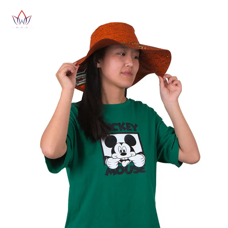 Wyb460 пользовательская африканская модная шляпа женская пляжная шляпа из ткани с Африканским воском