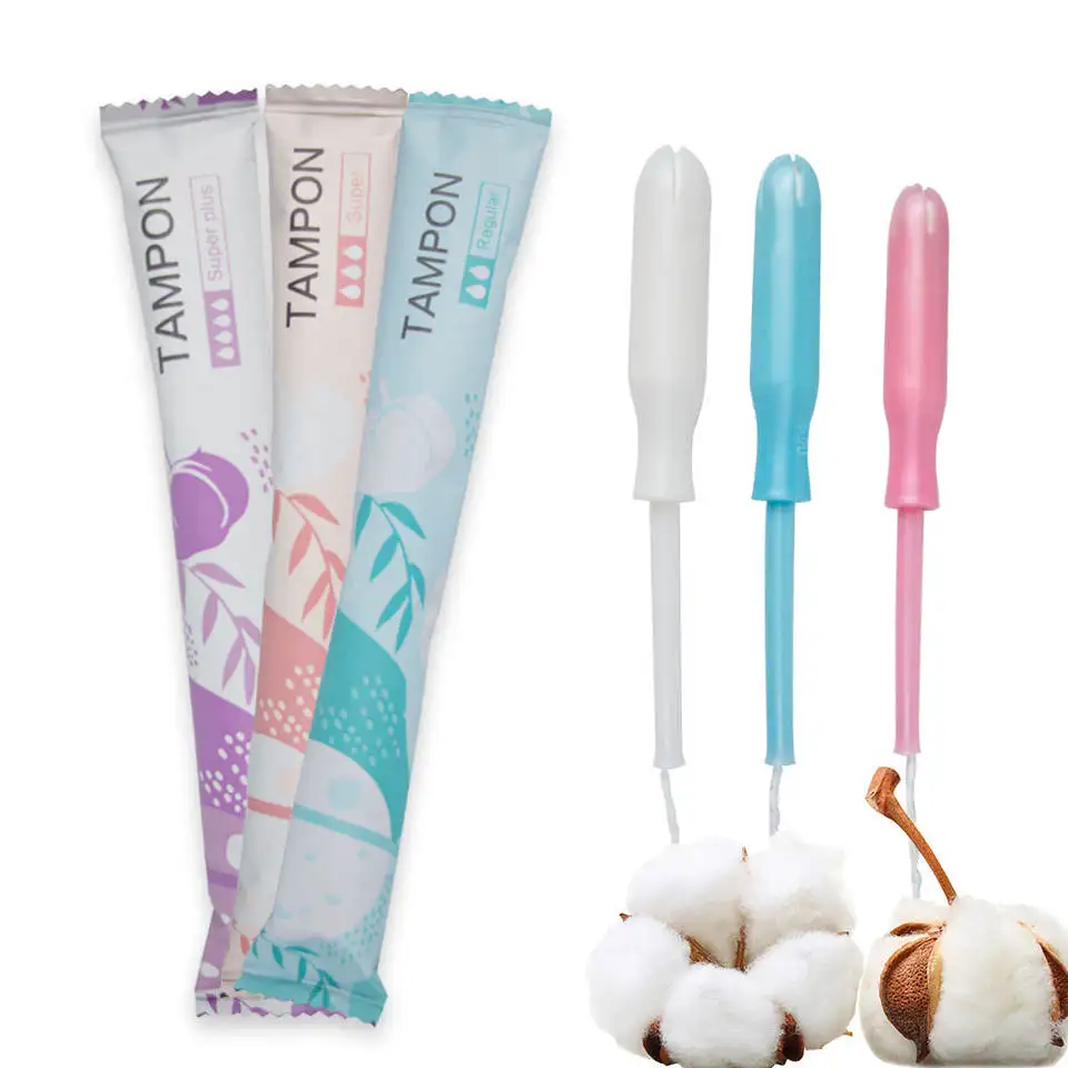 OEMPrivate Label Feminine Hygiene Products Organic Cotton Tampon Period Digital Tampons Applicator Tampons